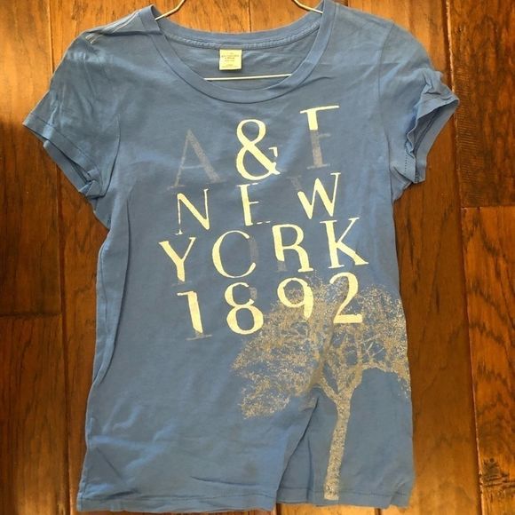 Abercrombie & Fitch Tops - Light blue Abercrombie & Fitch New York tee